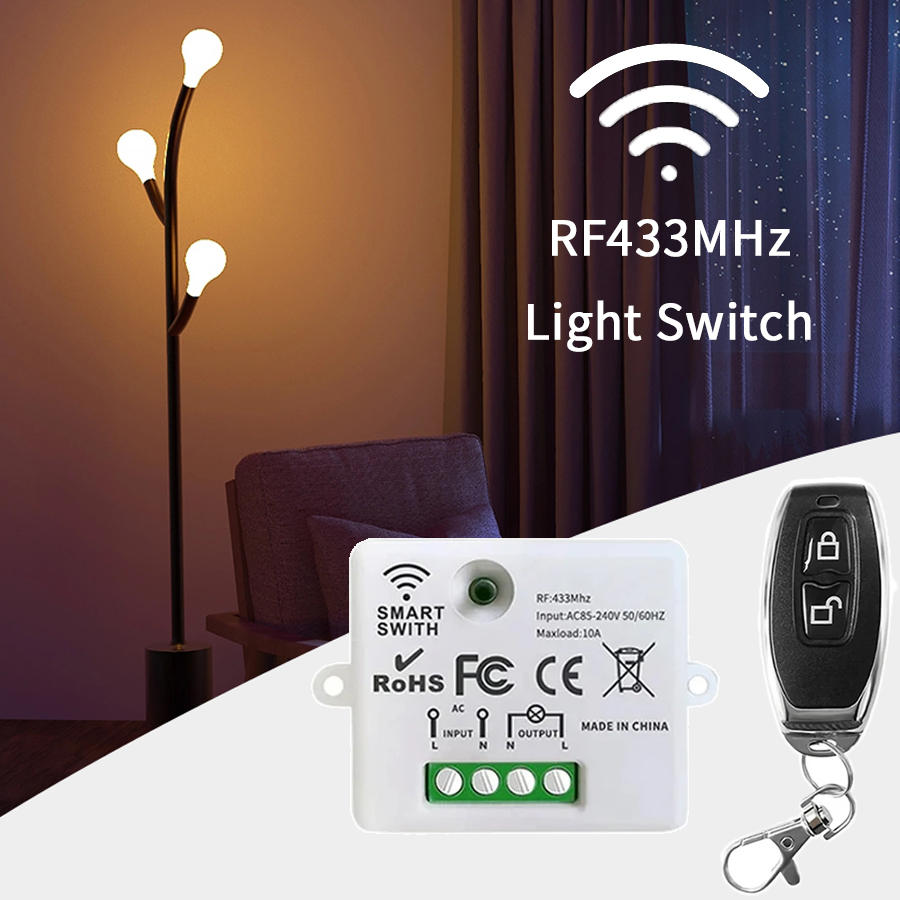 Smart Home Simple - RF 433MHz รีโมทคอนโทรลไร้สายสวิตช์สมาร์ทโฮม 110V 220V 10A