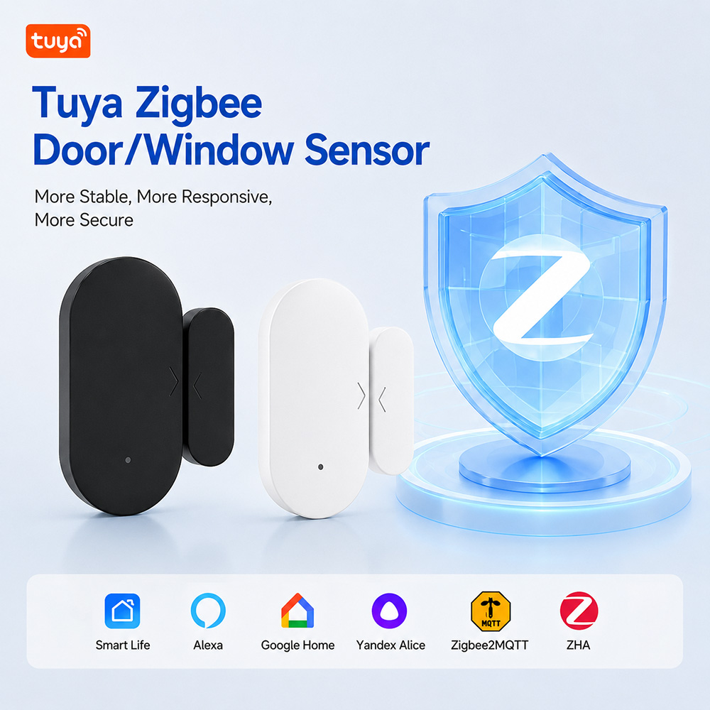 Smart Home Simple - เซ็นเซอร์ตรวจจับการเปิด-ปิดประตูหน้าต่างขนาดเล็ก Tuya Zigbee 3.0 สำหรับบ้านอัจฉริยะ ทำงานร่วมกับ