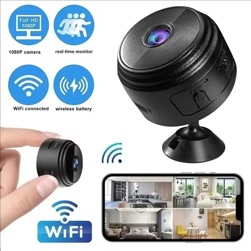 Smart Home Simple - กล้องมินิ A9 1080P WiFi กล้องวงจรปิดอัจฉริยะพร้อมเซ็นเซอร์ กล้องวิดีโอเว็บสำหรับความปลอดภัยในบ้าน