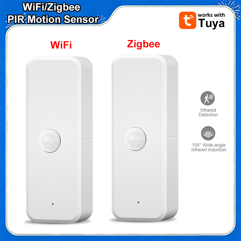 Smart Home Wiser - ทูย่า ไวไฟ/ซิกบีเครื่องตรวจจับอินฟราเรดสำหรับร่างกายมนุษย์ เซ็นเซอร์ตรวจจับความเคลื่อนไหว PIR ระบบรักษาความปลอดภัย แอพสมาร์ทไลฟ์