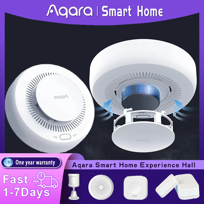 Smart Home Hub Apple - เซ็นเซอร์ตรวจจับควันอัจฉริยะ Aqara Zigbee 3.0 ระบบแจ้งเตือนไฟไหม้ พร้อมเสียงเตือน