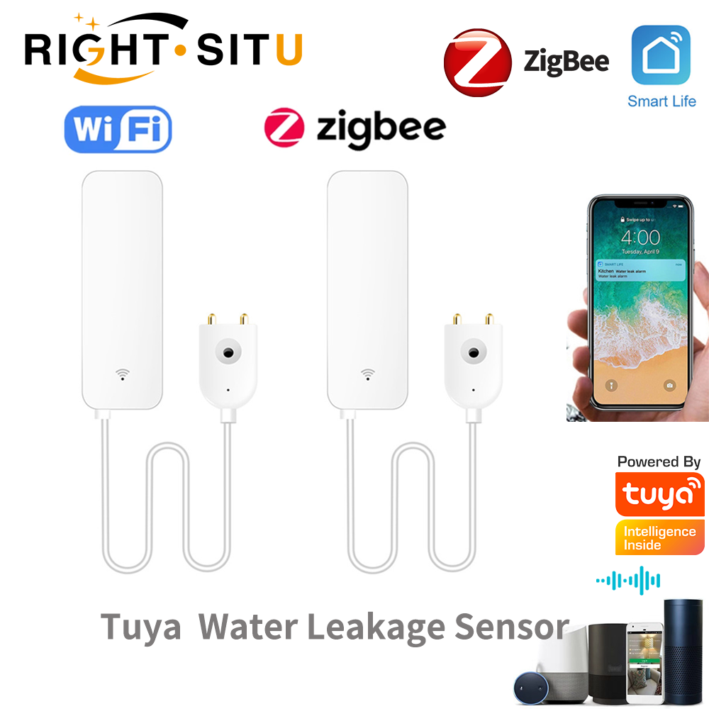 Smart Home Network - Tuya WiFi เซ็นเซอร์น้ํารั่ว, เครื่องตรวจจับน้ํารั่ว, การแจ้งเตือนแอป Smartlife,