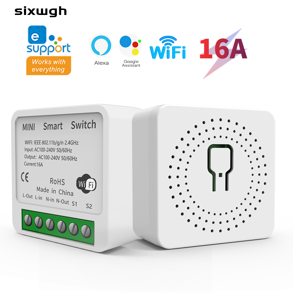 Smart Home Simple - สวิตช์อัจฉริยะ Ewelink WiFi รุ่นมินิ 16A รีเลย์ตัดวงจร