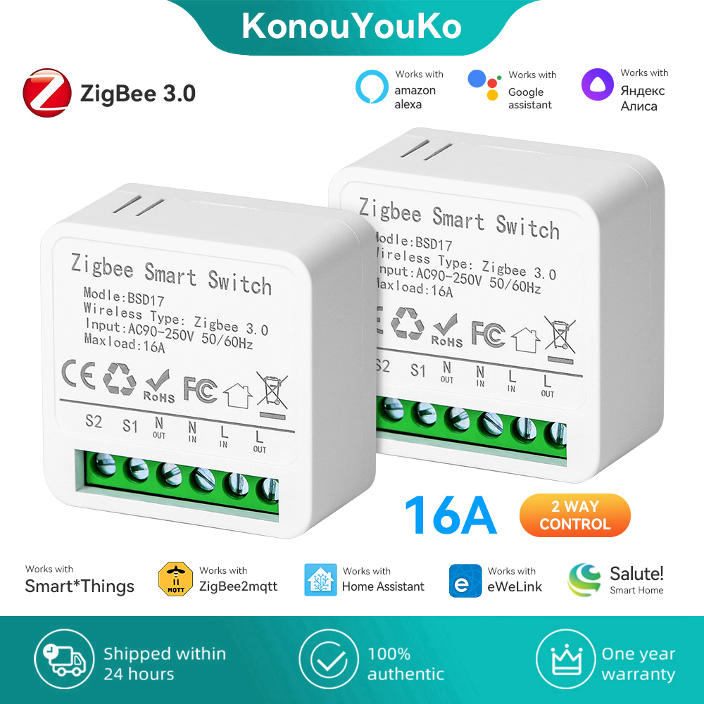 Smart Home Miniature - EWeLink App Mini ZigBee3.0 สมาร์ทสวิทช์อัตโนมัติสวิทช์ Breaker