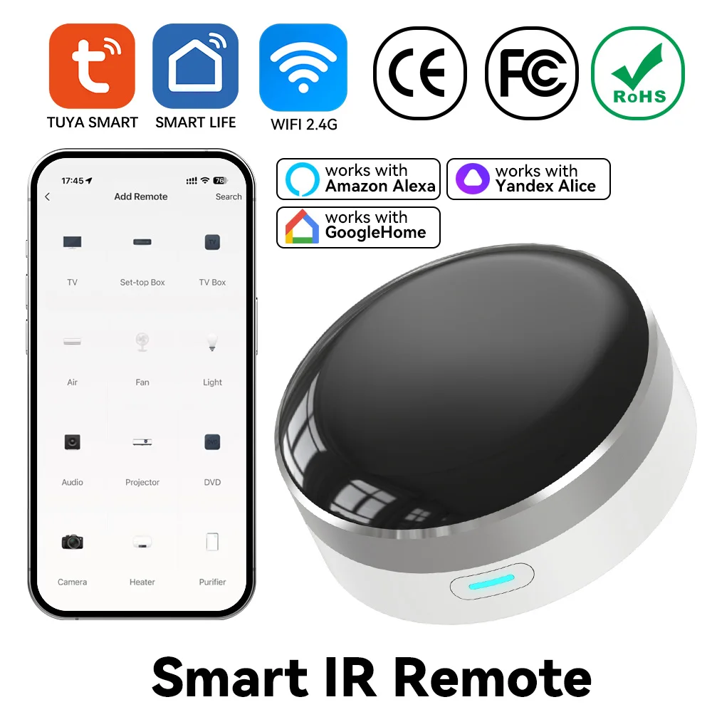 Smart Home Gira - YFK รีโมทคอนโทรลอินฟราเรดอัจฉริยะ WiFi สำหรับทีวี เครื่องปรับอากาศ พัดลม