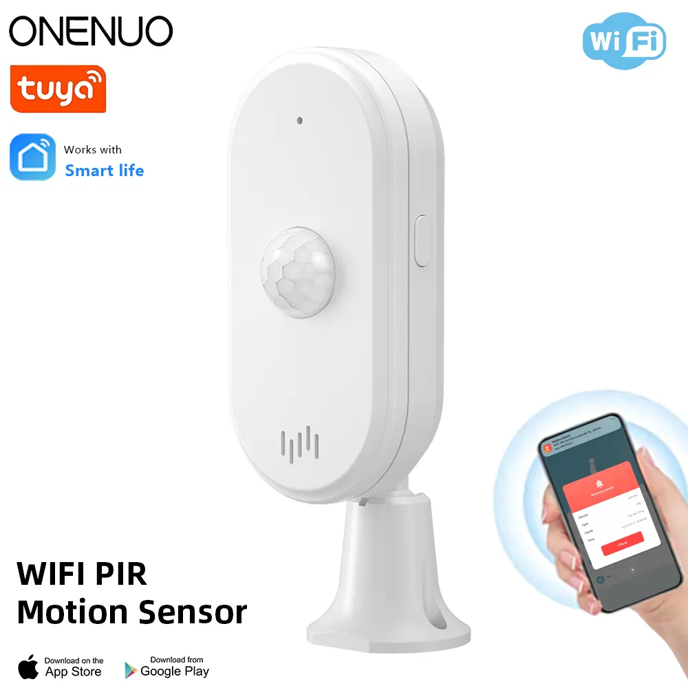Smart Home Wiser - ONENUO Tuya WiFi Security สัญญาณกันขโมยอินฟราเรดการเคลื่อนไหวมนุษย์ PIR