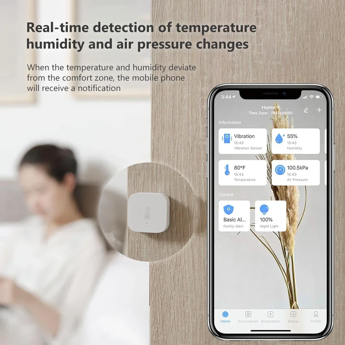 เซ็นเซอร์วัดอุณหภูมิ Aqara Zig - Smart Home Hub Apple บทวิจารณ์และราคา