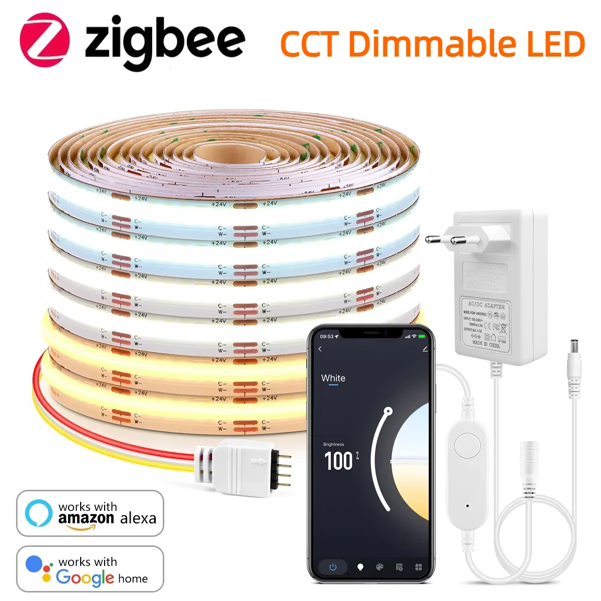 Zigbee 3.0 CCT 2700K-6500K หรี - Smart Home Hub Apple บทวิจารณ์และราคา