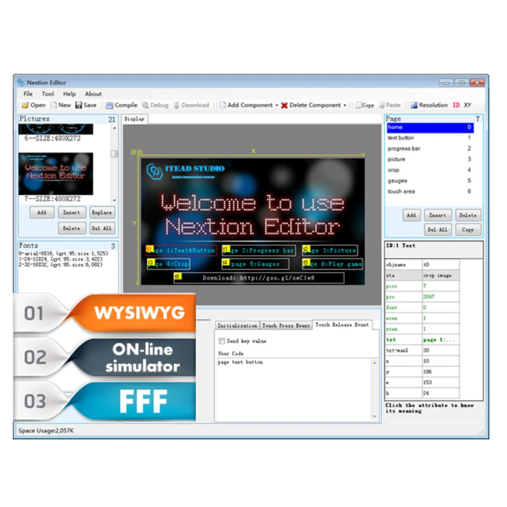 หน้าจอสัมผัส Nextion 3.5