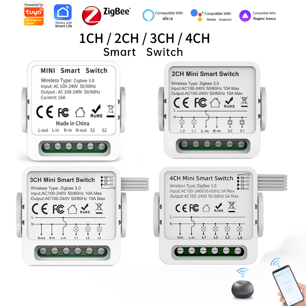 สวิตช์อัจฉริยะ Tuya Zigbee 3.0 - Smart Home Voice Control บทวิจารณ์และราคา