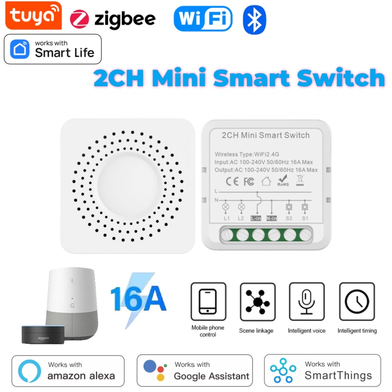 สวิตช์อัจฉริยะขนาดเล็ก Tuya Wi - Smart Home Voice Control บทวิจารณ์และราคา