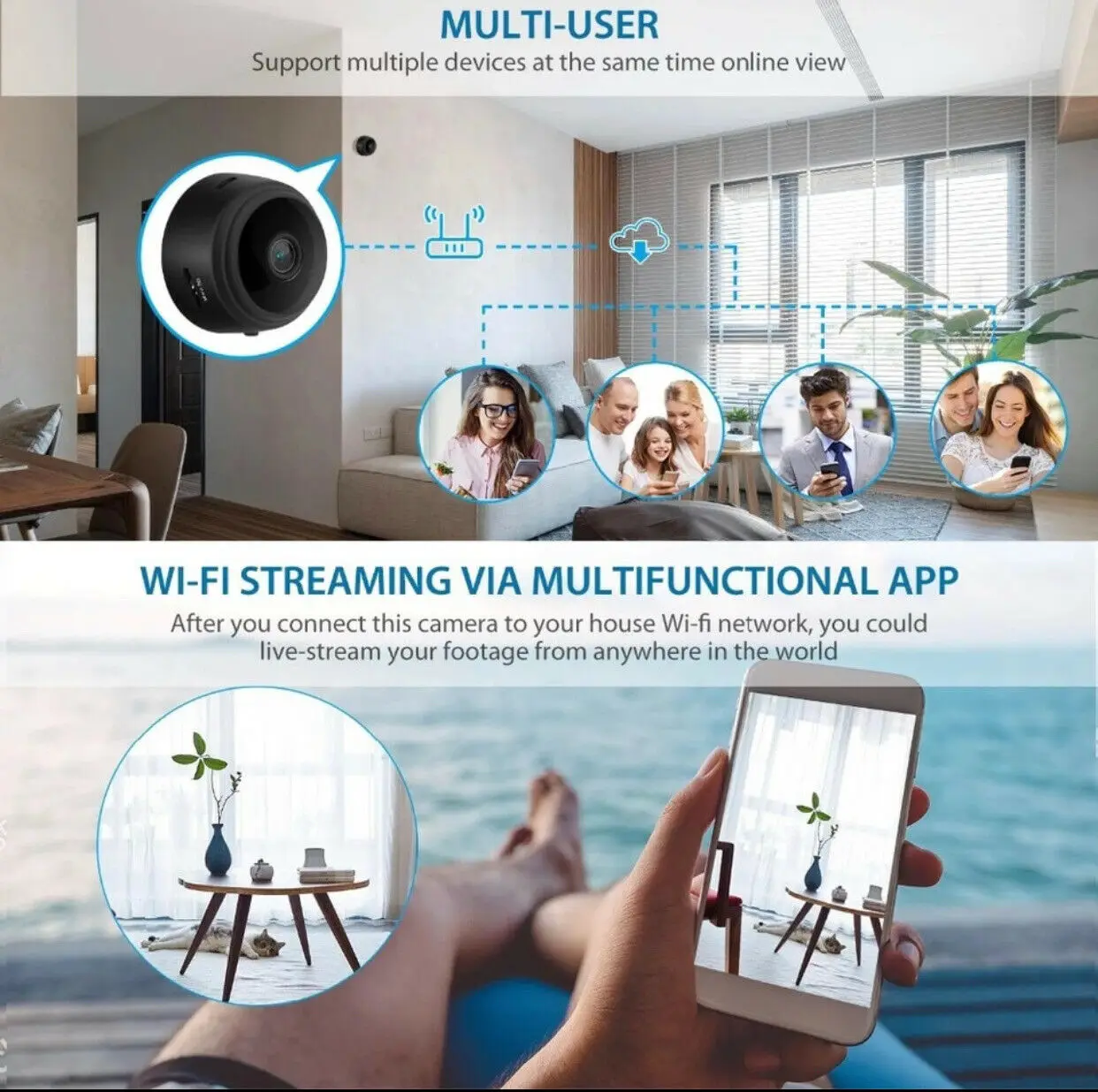 HD 1080P มินิกล้องสมาร์ทไร้สาย - Smart Home Kamera บทวิจารณ์และราคา