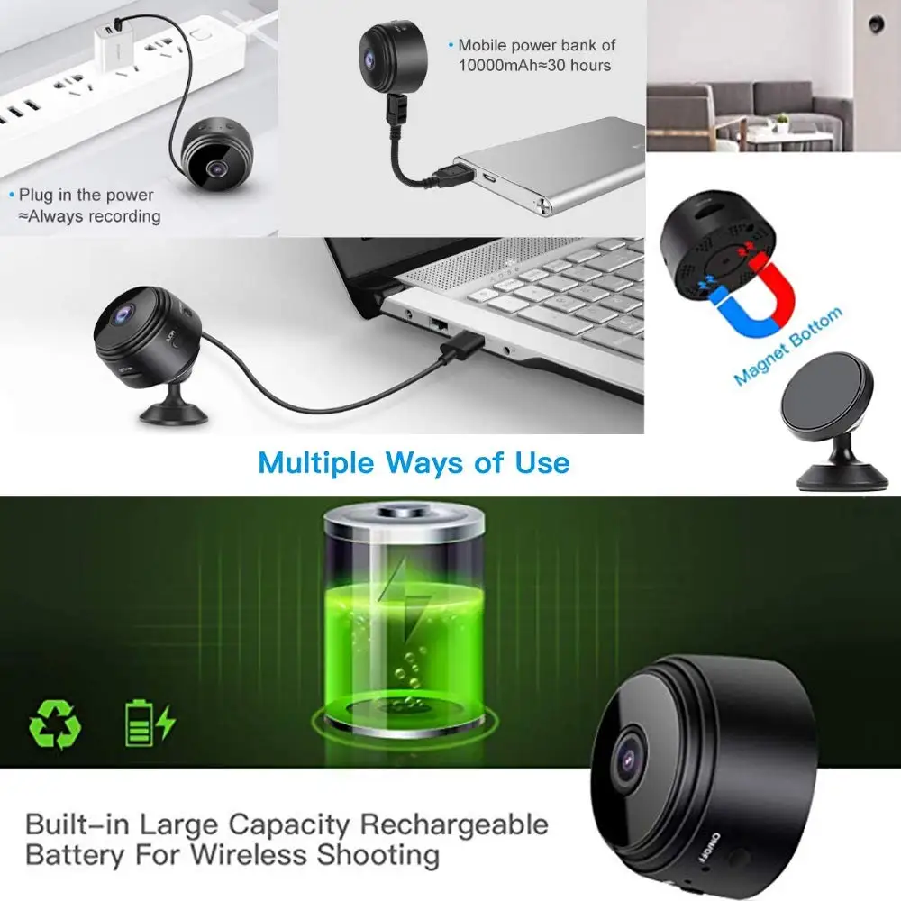HD 1080P มินิกล้องสมาร์ทไร้สาย - Smart Home Kamera บทวิจารณ์และราคา