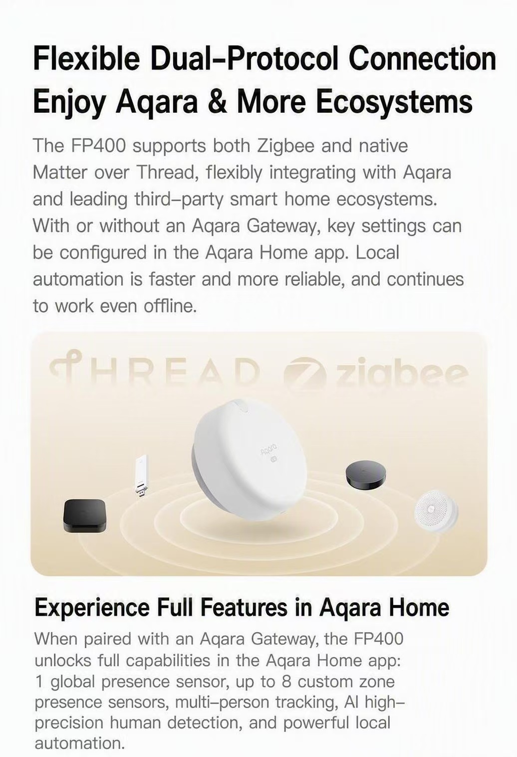 Aqara FP400 เซ็นเซอร์ตรวจจับกา - Smart Home Hub Apple บทวิจารณ์และราคา